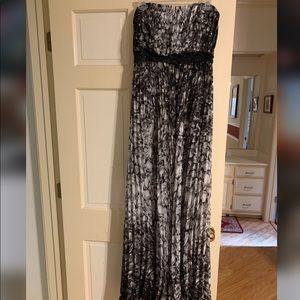 Long Black + White Prom Dress